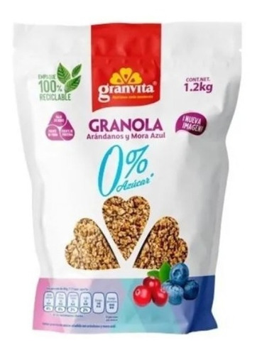 Cereal Granvita Granola Sin Azúcar! 1.2kg Sin Remordimientos