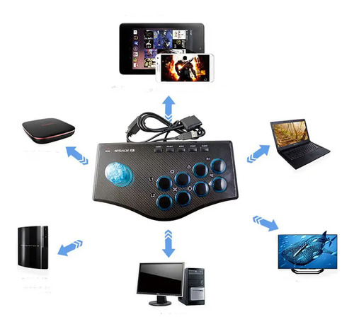 Joystick Arcade Mando Usb 4en1 Para Android Pc Ps2 Ps3