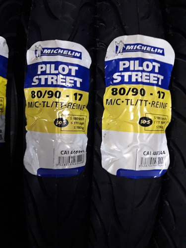 Cubierta Michelin 80 90 17 Pilot Street Crypton Wave Moto26
