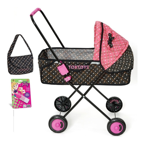 Imagem 2 de 8 de Carrinho De Boneca Reborn Berço Ninar Milano Xikiti +brinde