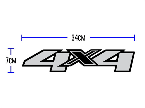Imagem 2 de 3 de Kit Adesivo 4x4 S10 2013 2014 2015 2016 2017 2018 2019 2020
