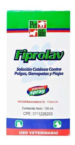 Fiprolav 100 Ml, Solución En Spray Cutánea  Para Mascotas 