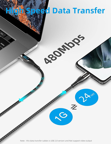 Cable Corto Ocetea Usb C A Usb C (100 W 5 A), Tipo C C De 1