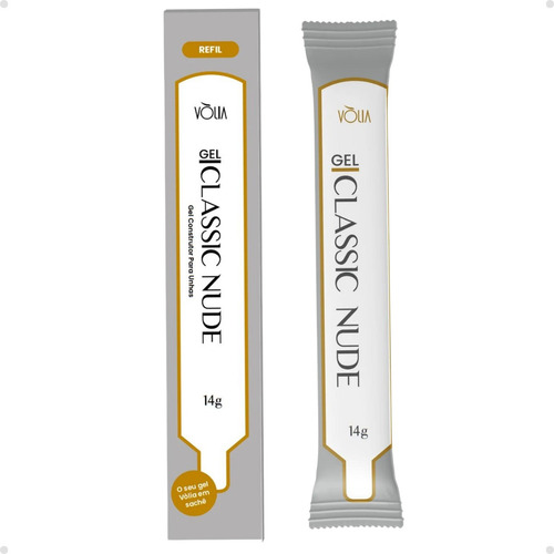 Gel Sache Classic Nude Volia 14g Alongamento Unhas Led/uv