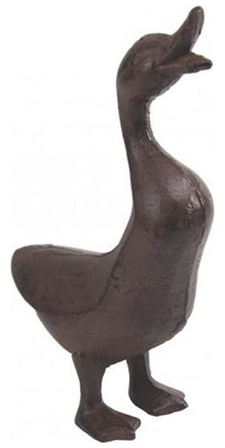 Figura De Jardin De Pato De Hierro Fundido De Cuerpo Comple