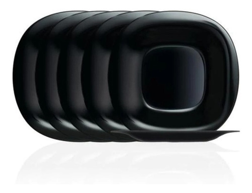 Juego De 6 Platos Soperos Carine Noir Luminarc 21cm