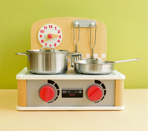 Set Juego De Cocina & Grill Niños Hape - Mvd Kids Color Rojo
