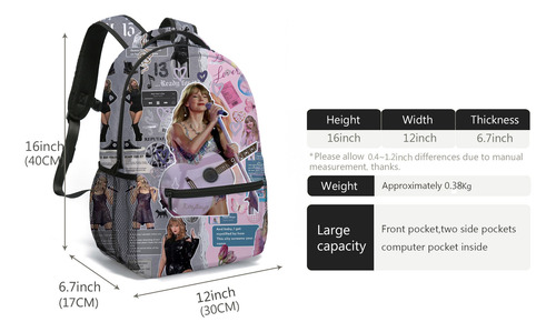 Moda Taylor Swift Mochila Para Estudiantes De Primaria Y Secundaria