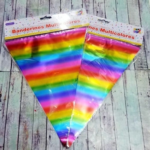 Guirnalda Banderines Multicolor Metalizados 360cm