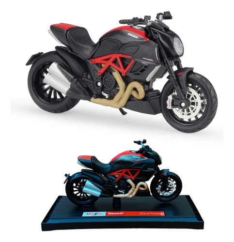 Motocicleta Miniatura Metálica Maisto Ducati Diavel Carbon [