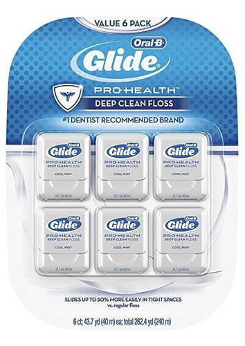 Oral-b Glide, Hilo Dental Pro-  Deep Clean, Menta, 6