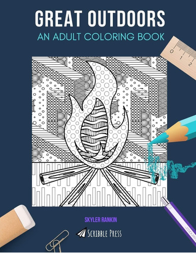 Libro: En Ingles Great Outdoors An Adult Coloring Book Geoc