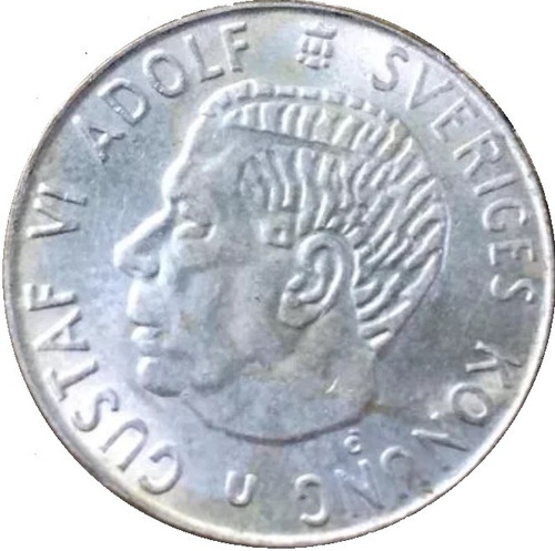 Onesmile:) Moneda De Suecia 1 Krona De Plata Año 1965