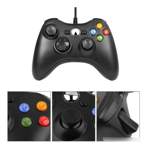 Imagen 4 de 9 de Joystick Mando Para Microsoft Xbox 360 Con Cable Pc Windows