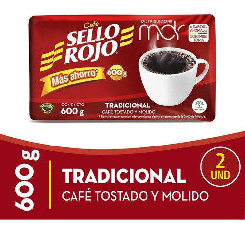 Café Sello Rojo 600gr X2 Und | Distribuidora Mdr