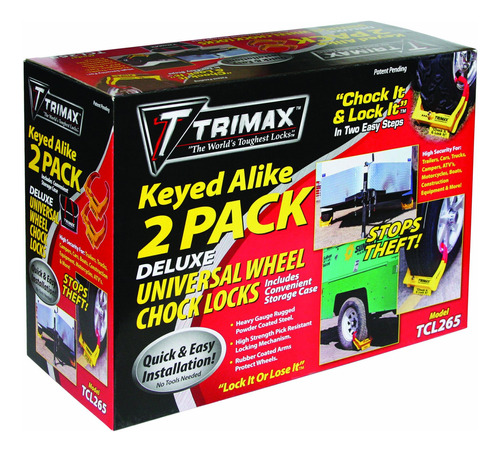 Trimax Tcl265 - Cerradura Pequea De Lujo Con Llave Igual, Pa