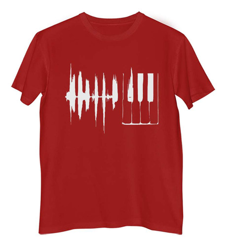 Remera Hombre Color Piano Dibujo Musica Arte Teclas