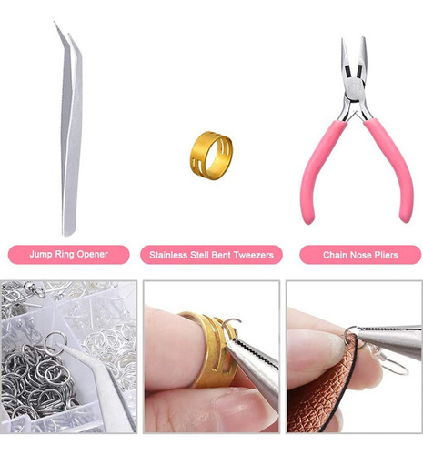 Kit De Suministros Para Aretes De 1128 Piezas Con Ganchos Pa
