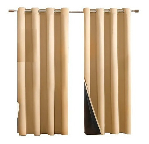 2 Paneles De Cortinas Opacas + Cordón 132 Ancho X 183cm Alto