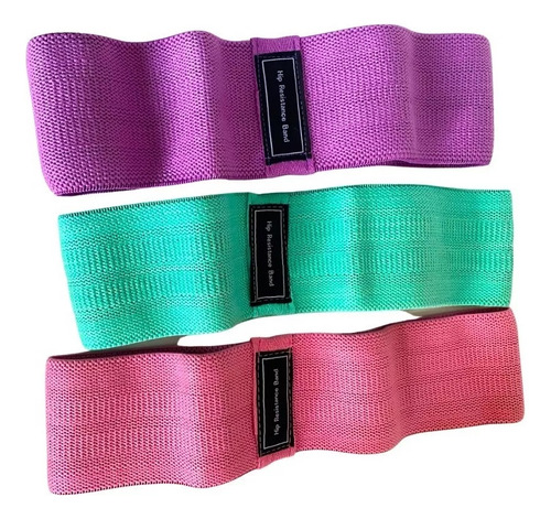 Bandas Elásticas Ligas De Resistencia Ejercicio Gym Color Verde Claro/lila/rosa