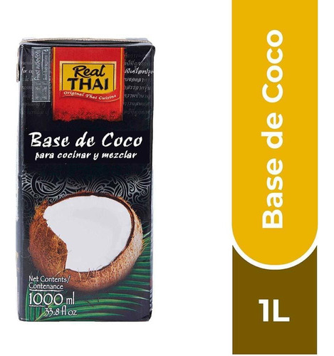Real Thai Base De Coco Para Cocinar Y Mezclar 1l