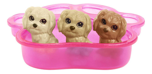 Barbie Set Barbie Y Cachorros Recién Nacidos