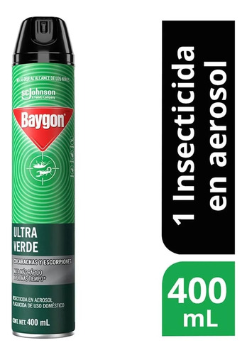 Insecticida Baygon Ultra Verde En Aerosol 400 Ml