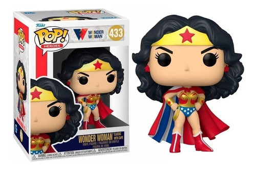 Funko Pop Wonder Woman Classic With Cape #433 Juguete Figura