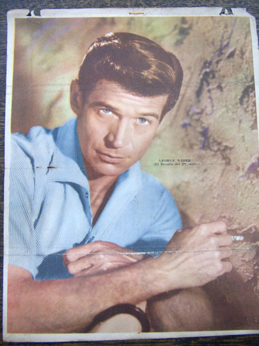 Imagen 1 de 3 de Poster Tv * El Desafio Del Hombre * George Nader * 1961 *