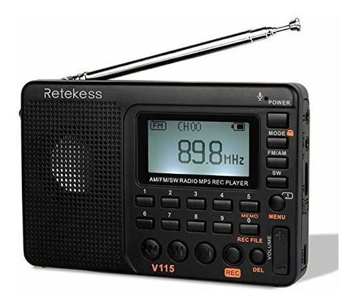 Radio Am Fm Portatil Reproductor Mp3 Tarjeta Micro Sd Usb