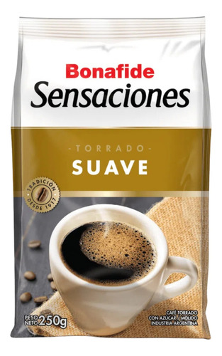 Café Bonafide Sensaciones Torrado Suave 250g.