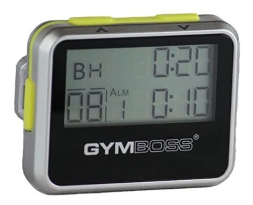 Gymboss  cronómetro Y Temporizador, Color Plateado/amarillo