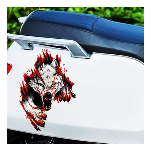 Wolf Head Pattern 3d Car Sticker, Anti Scratch Car Izquierda