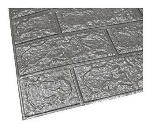 Laminas 3d Ladrillo Gris Autoadhesivas Pack De 10