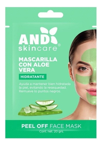 Mascarilla Facial Coreana Peel Off And Con Aloe Vera Tipo de piel Mixta