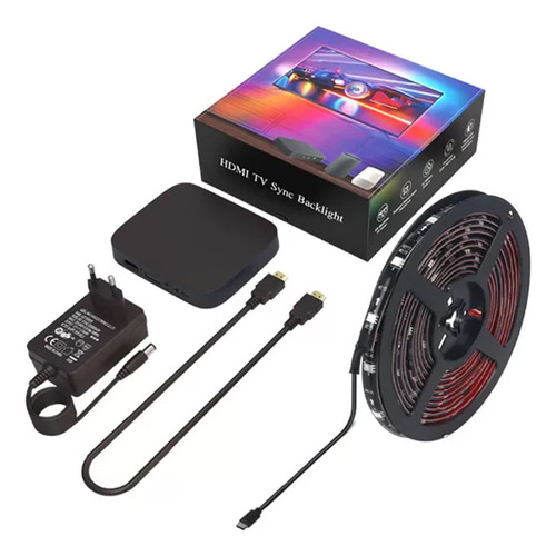 Cinta Led Studio Smart 24w Color Rgb 12v + Hdmi Negra