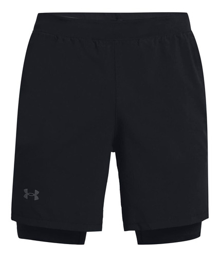 Short Under Armour Launch 7  2in1 Negro