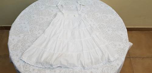 Vestido Mimo Babies Forrado Color Blanco 