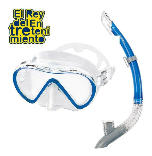 Imagen 3 de 5 de Set Mares Máscara + Tubo Snorkel Vento Profesional - El Rey
