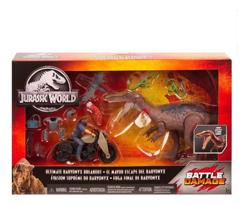 Figuras Jurassic World Battle Damage Ultimate Baryonyx