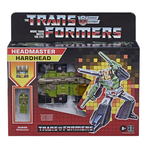 Figura Headmaster Retro Hasbro Transformers Hardhead Edad +8