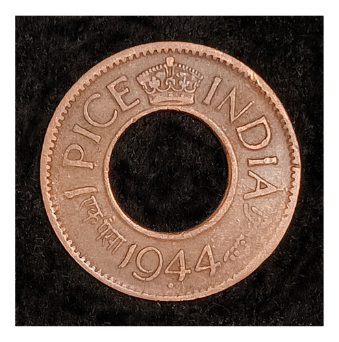 India 1 Pice 1944 Mb Km 533 Ceca Pretoria Corona Alta