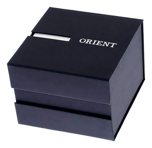 Relógio Orient Solartech Cronógrafo Masculino Mgscc010 G1px Correia Preto Bisel Dourado Fundo Preto