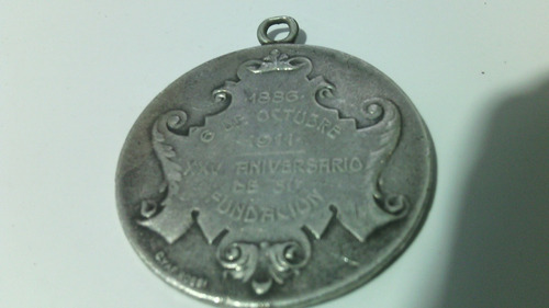 Medalla Plata Bravo Barros Aniversario De Su Fundacion 1911