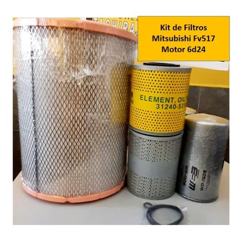 Kit Filtros De Fv517 Del Motor 6d24