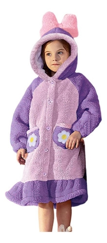 Bata Daisy Pijama Para Niña Tallas Suave Afelpada Gorro