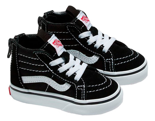 Vans Sk8-hi Zip Inf Para Niño Color Negro, Blanco