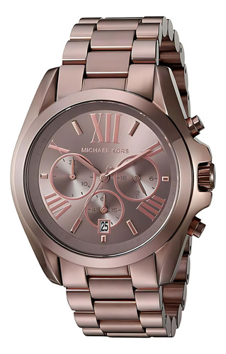 Relógio Michael Kors Mk6247 Bradshaw Orig Chron Anal Brown 