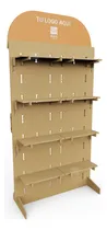 Comprar Exhibidor De Madera Armable, Pared Con Repisas Y Colgadores