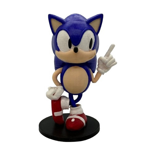 Figura 3d Sonic The Hedgehog Calidad Unica Pintado Mano 16cm